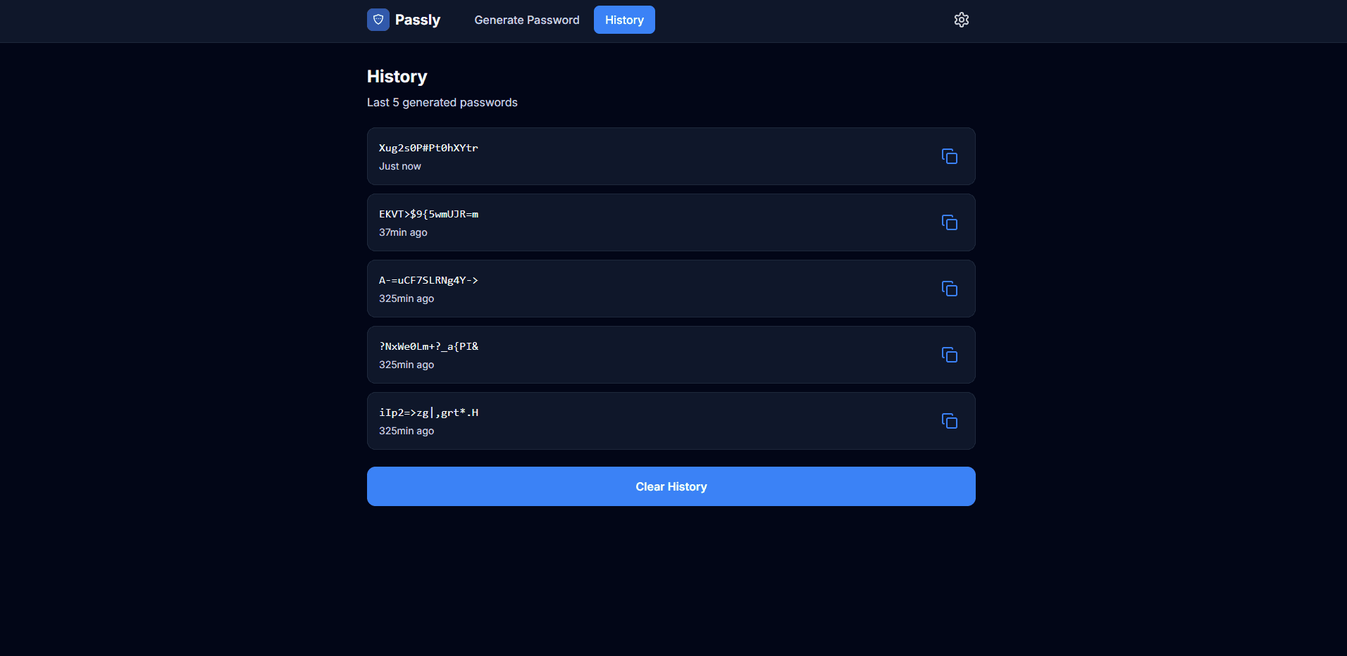 Passly Web screenshot 2